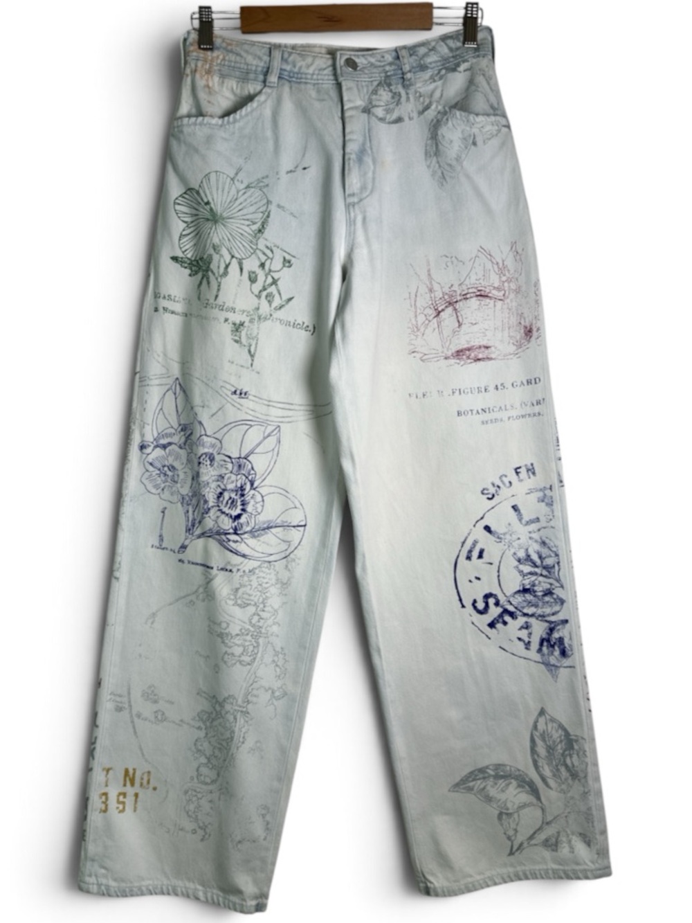 Anthropologie Pilcro Mid-Rise Slouchy Wide-Leg Cuffed Jeans - Picture 4 of 16